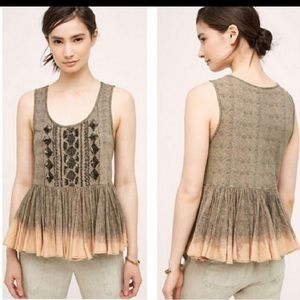 Anthropologie Beaded Swing Top **HAS A HOLE IN IT!** see pics